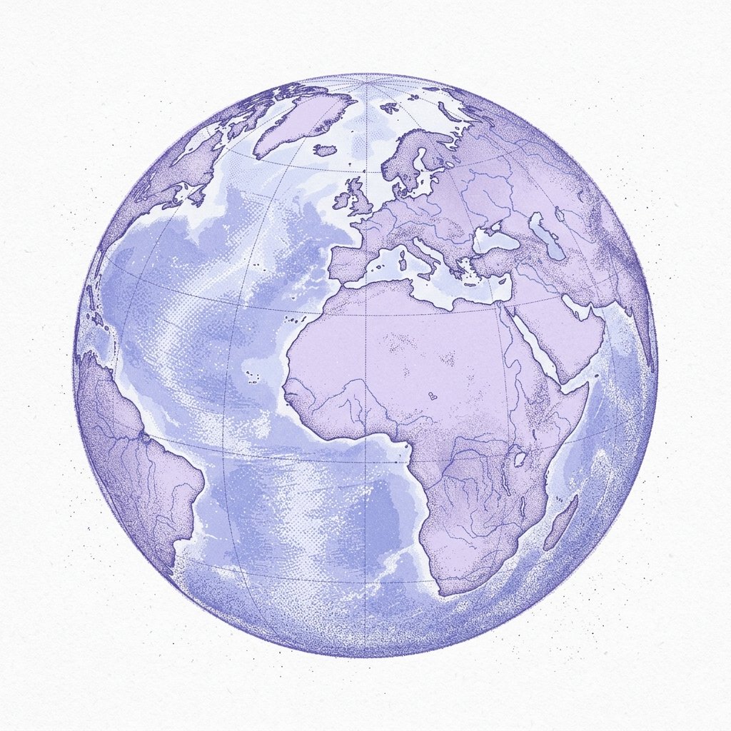 Editorial artistic globe